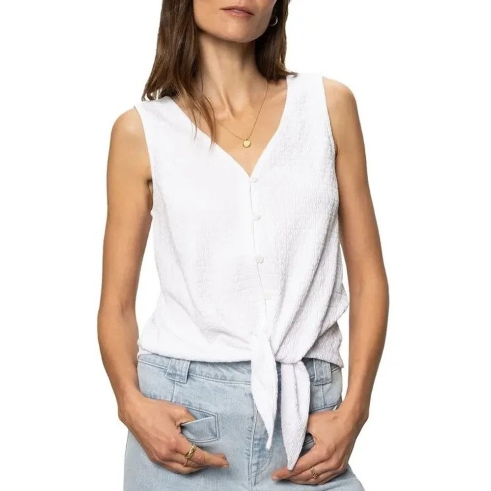 Sanctuary vacation tie shell palm top White in Size XL NWOT